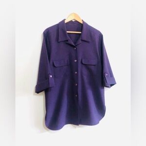 VTG Royal Purple Button-Up